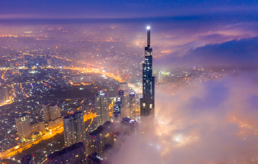 Landmark 81 nhìn từ flycam