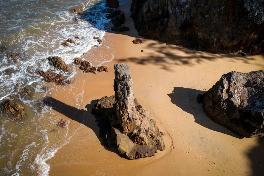 Nice rock on the beach in Quang Binh province central Vietnam (2)