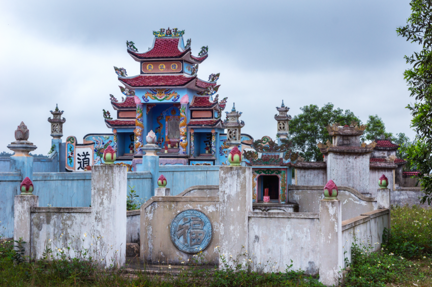 Vietnam Quang Binh  Family grave yards with shrines