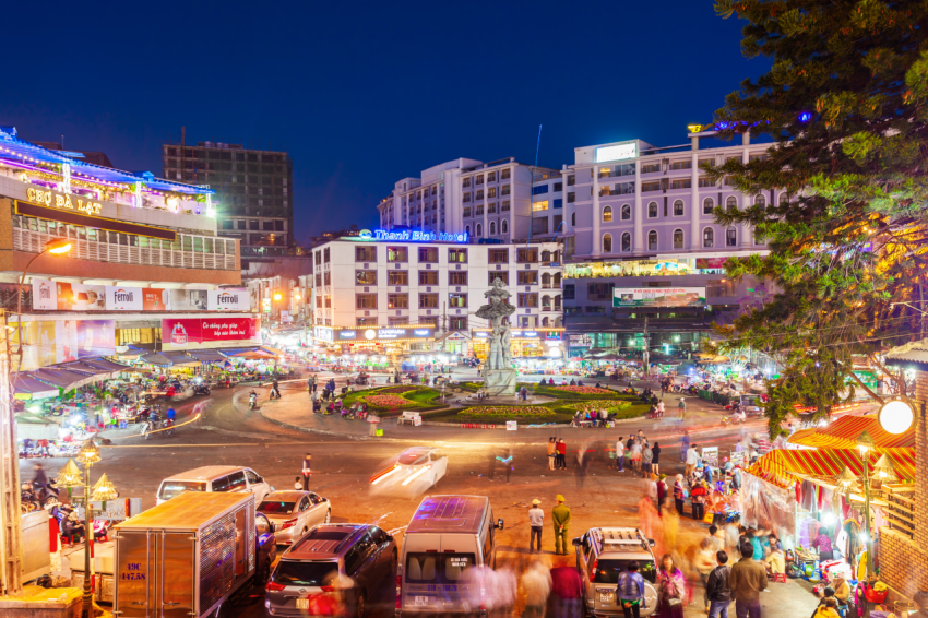 Dalat Center Market in Vietnam