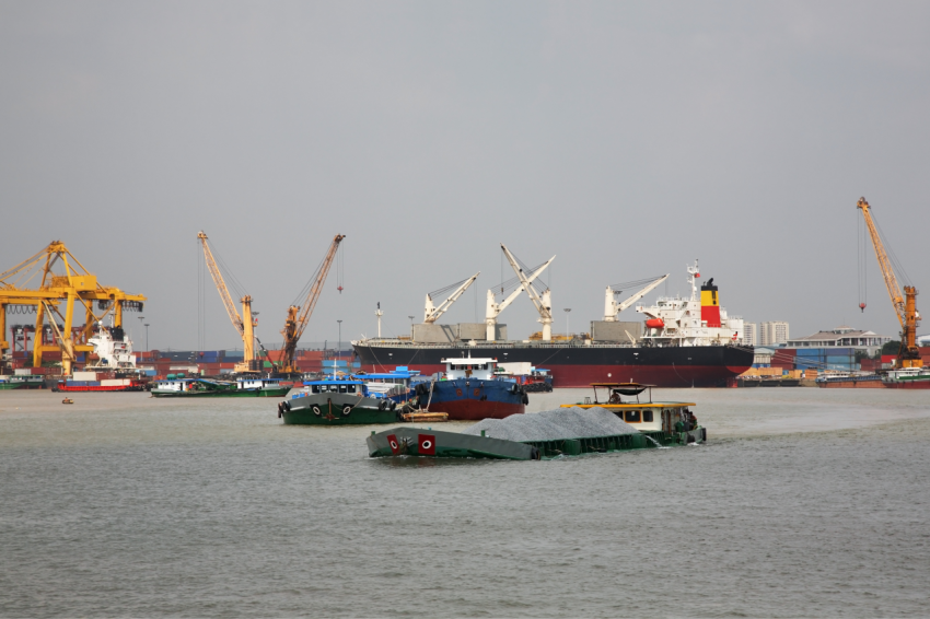 Port in Ho Chi Minh  Vietnam