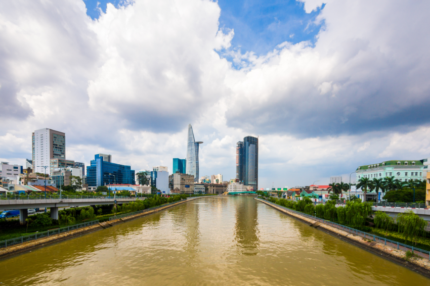 Saigon River in Ho Chi Minh, Vietnam