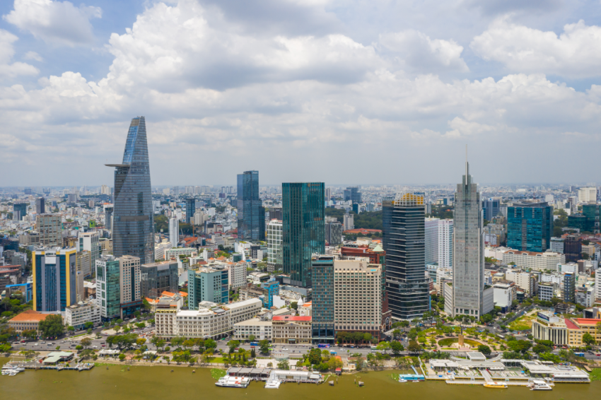 Ho Chi Minh Cityscape with Financial Buildings