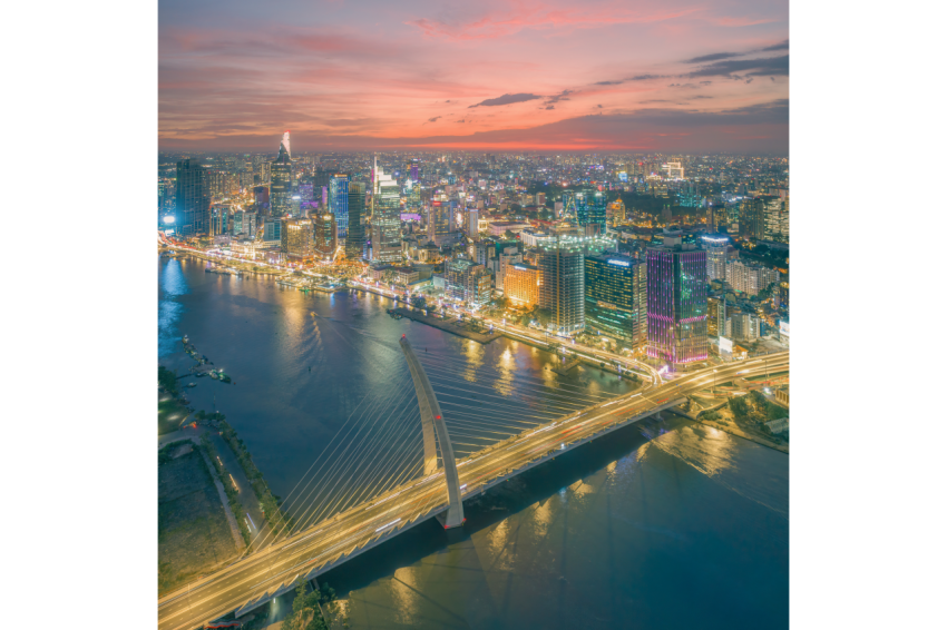 Ho Chi Minh city at sunset