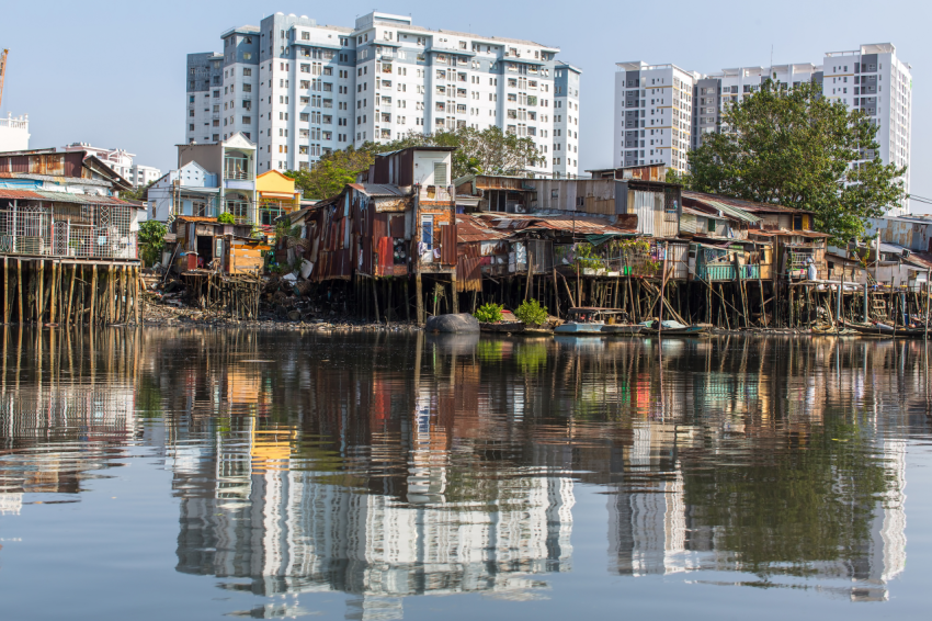 Slums in Ho Chi Minh city  Vietnam